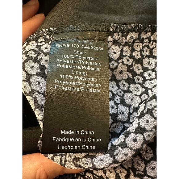 Hutch Floral Print V-Neck Ruffled Purple Long Sleeve Romper Large - Picture 10 of 11